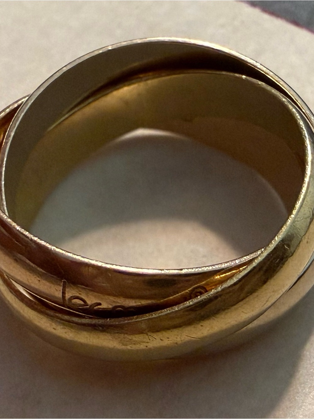Cartier vintage Le Must de Cartier trinity ring. Size 4.